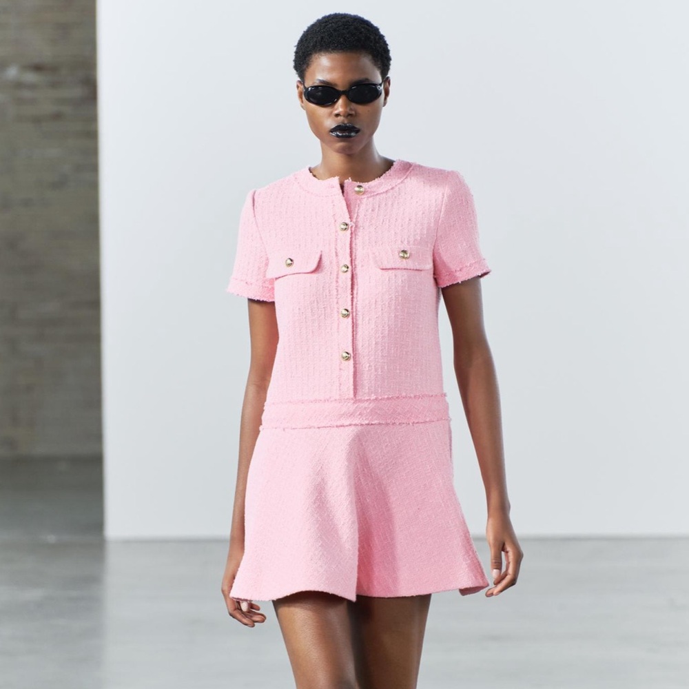 BLOGGERS FAV ZARA TEXTURED WEAVE STRUCTURED DRESS